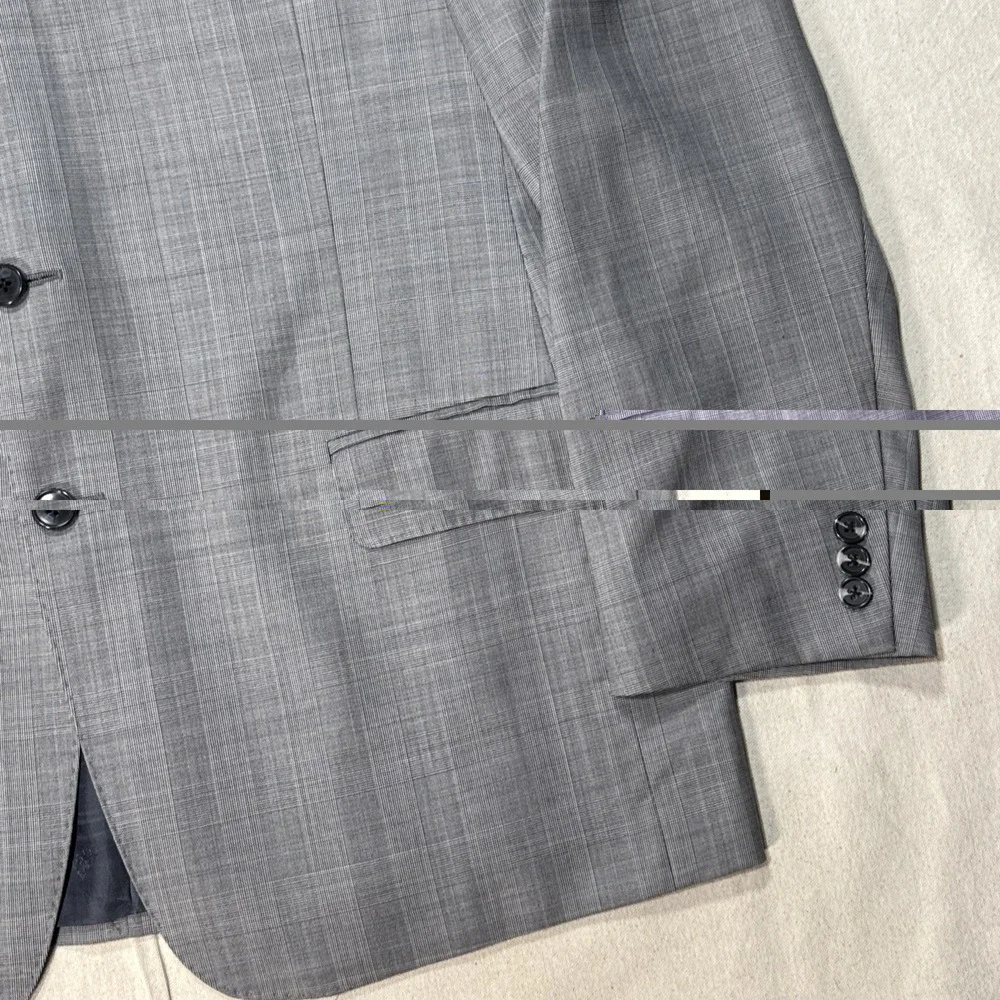 Jos A Bank Reserve Blazer Mens 46 Grey Lanificio di Fabio Super 120s Wool Italy